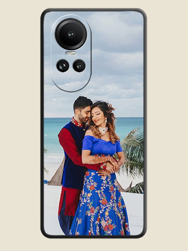 Custom Full Single Pic Upload On Space Black Personalized Soft Matte Phone Covers - Reno 10 Pro 5G