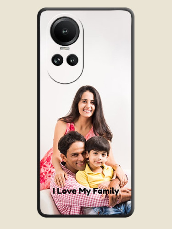 Custom Full Single Pic Upload With Text On Space Black Personalized Soft Matte Phone Covers - Reno 10 Pro 5G