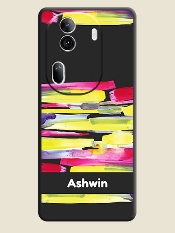 Custom Brush Coloured on Space Black Personalized Soft Matte Phone Covers - Reno 11 Pro 5G