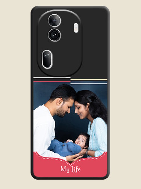 Custom Classic Plain Design with Name - Photo on Space Black Soft Matte Phone Cover - Reno 11 Pro 5G