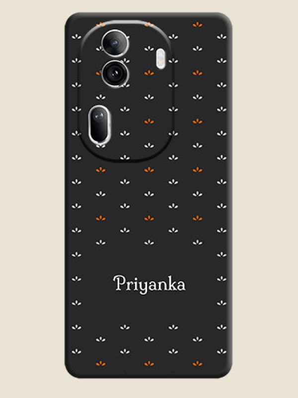 Custom Simple Pattern With Custom Text On Space Black Personalized Soft Matte Phone Covers - Reno 11 Pro 5G