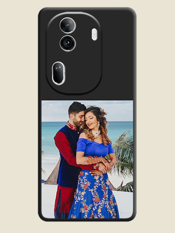 Custom Image Upload With Space Black Color On Custom Soft Matte Mobile Back Cover - Oppo Reno 11 Pro 5G