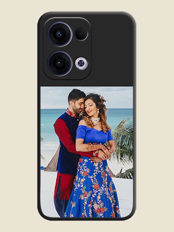 Custom Image Upload With Space Black Color On Custom Soft Matte Mobile Back Cover - Oppo Reno 13 5G