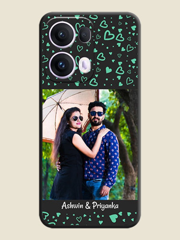 Custom Sea Green Indefinite Love Pattern on Photo On Space Black Custom Soft Matte Mobile Back Cover - Oppo Reno 13 Pro 5G