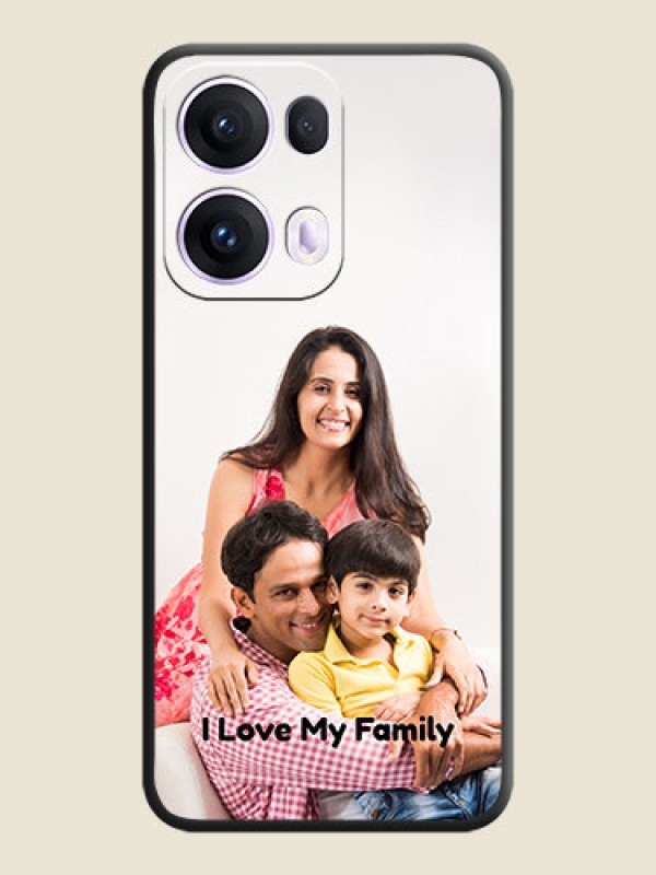 Custom Full Single Pic Upload With Text On Space Black Custom Soft Matte Mobile Back Cover - Oppo Reno 13 Pro 5G