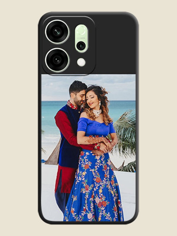 Custom Image Upload With Space Black Color On Custom Soft Matte Mobile Back Cover - Oppo Reno 14 5G