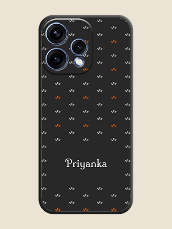 Custom Simple Pattern With Custom Text On Space Black Custom Soft Matte Mobile Back Cover - Oppo Reno 15 5G