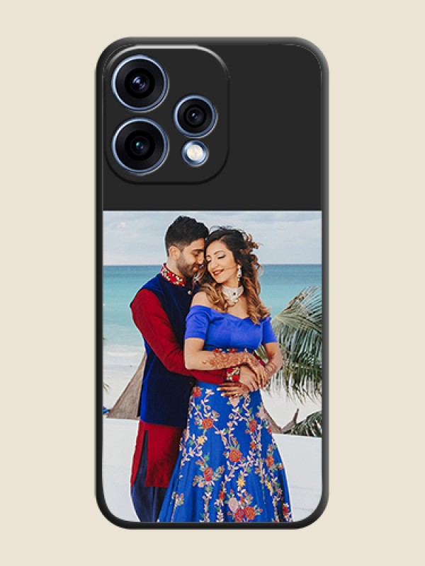 Custom Image Upload With Space Black Color On Custom Soft Matte Mobile Back Cover - Oppo Reno 15 5G