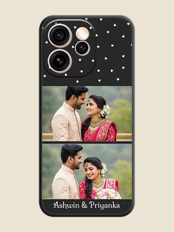 Custom Miniature Love Symbols with Name On Space Black Custom Soft Matte Mobile Back Cover - Oppo Reno 15 Pro 5G