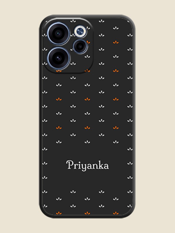 Custom Simple Pattern With Custom Text On Space Black Custom Soft Matte Mobile Back Cover - Oppo Reno 15C 5G