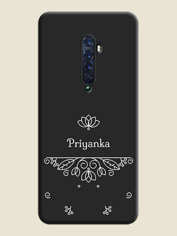 Custom Lotus Garden Custom Text On Space Black Personalized Soft Matte Phone Covers -Oppo Reno 2
