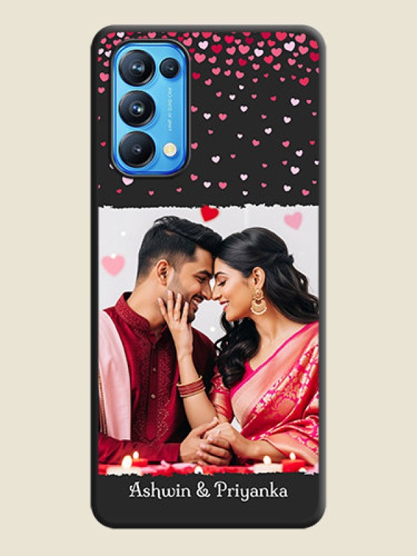 Custom Fall in Love with Your Partner  on Photo on Space Black Soft Matte Phone Cover - Reno 5 Pro