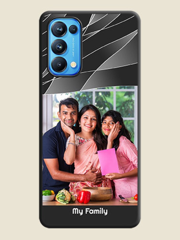 Custom Mixed Wave Lines on Photo on Space Black Soft Matte Mobile Cover - Reno 5 Pro