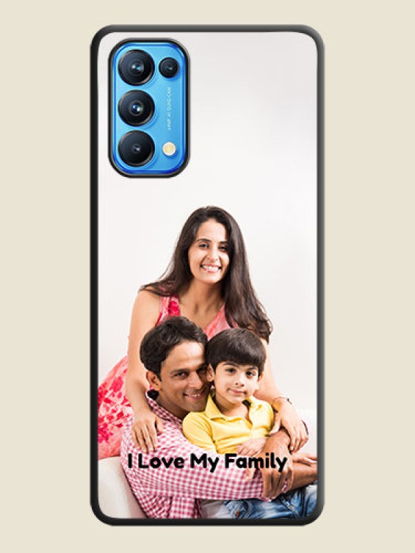 Custom Full Single Pic Upload With Text On Space Black Personalized Soft Matte Phone Covers -Oppo Reno 5 Pro 5G
