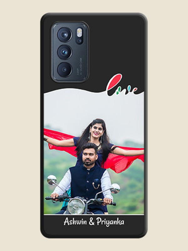 Custom Fall in Love Pattern with Picture on Photo on Space Black Soft Matte Mobile Case - Oppo Reno 6 Pro 5G