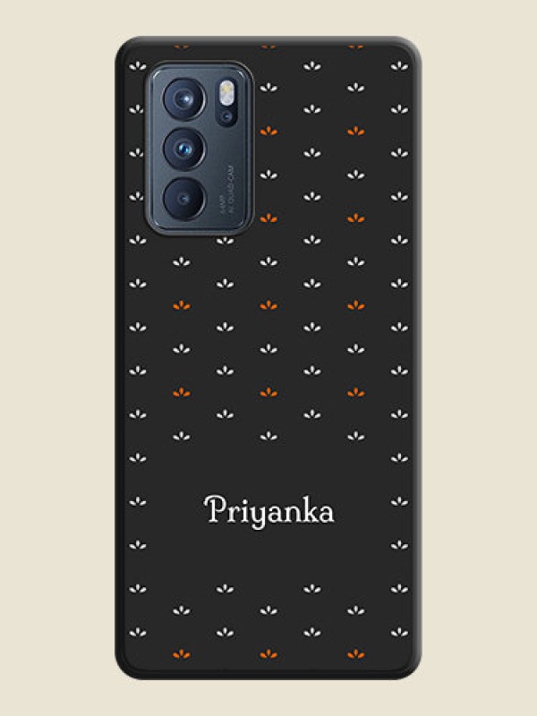 Custom Simple Pattern With Custom Text On Space Black Personalized Soft Matte Phone Covers -Oppo Reno 6 Pro 5G