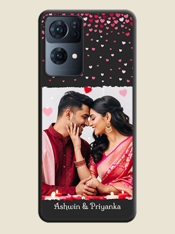 Custom Fall in Love with Your Partner  on Photo on Space Black Soft Matte Phone Cover - Oppo Reno 7 Pro 5G