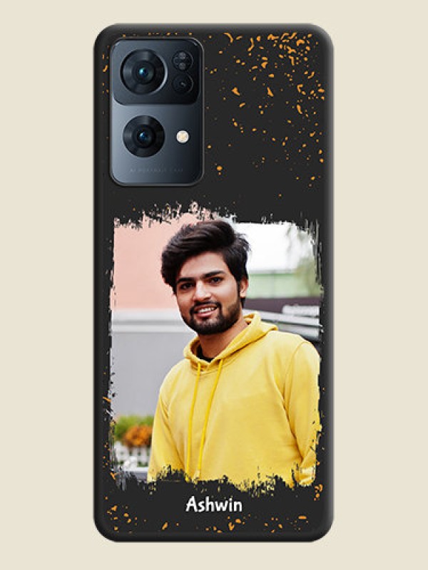 Custom Spray Free Design on Photo on Space Black Soft Matte Phone Cover - Oppo Reno 7 Pro 5G