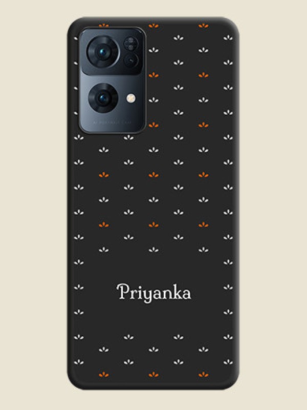 Custom Simple Pattern With Custom Text On Space Black Personalized Soft Matte Phone Covers -Oppo Reno 7 Pro 5G