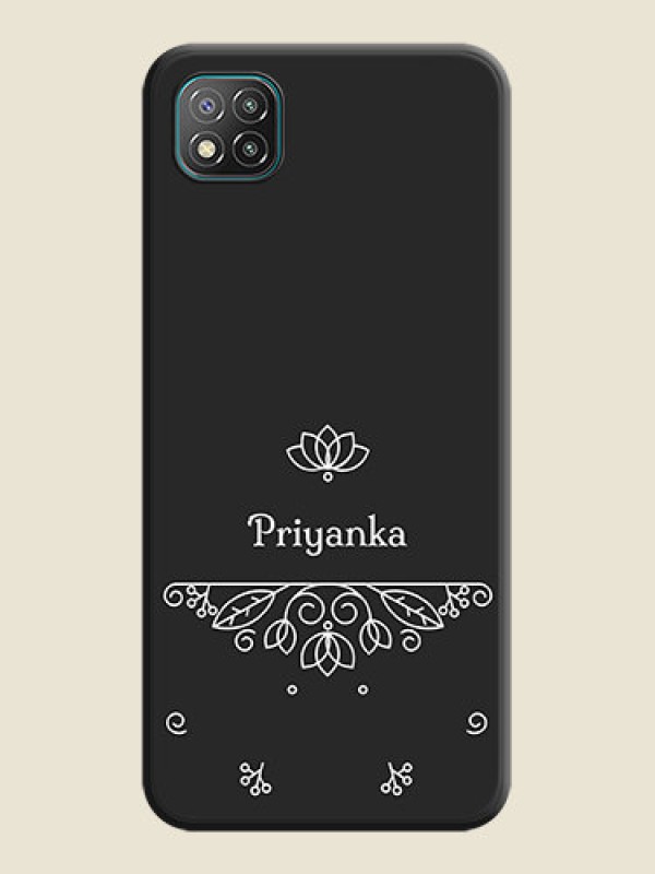 Custom Lotus Garden Custom Text On Space Black Personalized Soft Matte Phone Covers -Poco C3