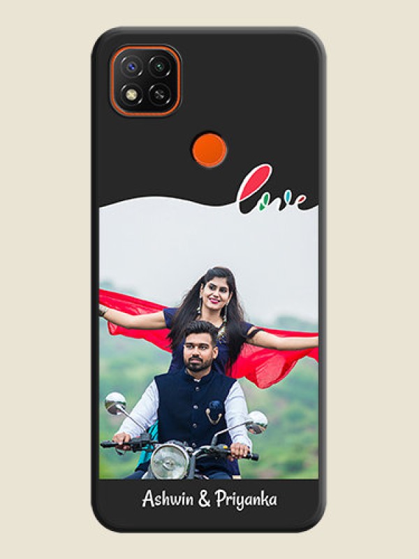 Custom Fall in Love Pattern with Picture on Photo on Space Black Soft Matte Mobile Case - Poco C31