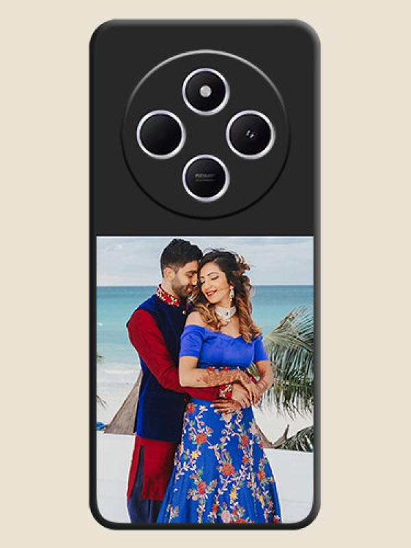 Custom Image Upload With Space Black Color On Custom Soft Matte Mobile Back Cover - Poco C75 5G