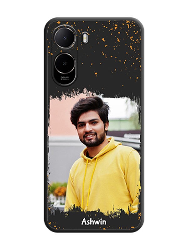 Custom Spray Free Design on Photo On Space Black Custom Soft Matte Mobile Back Cover - Poco C85X 5G