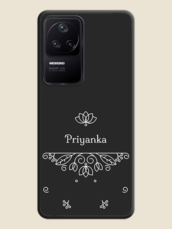 Custom Lotus Garden Custom Text On Space Black Personalized Soft Matte Phone Covers -Poco F4 5G