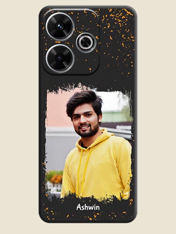 Custom Spray Free Design on Photo On Space Black Custom Soft Matte Mobile Back Cover - Poco M6 Plus 5G