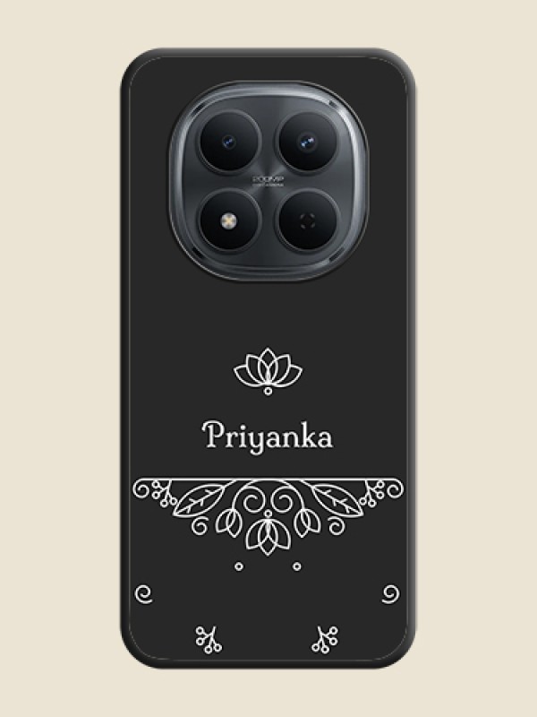 Custom Lotus Garden Custom Text On Space Black Custom Soft Matte Mobile Back Cover - Poco M8 5G