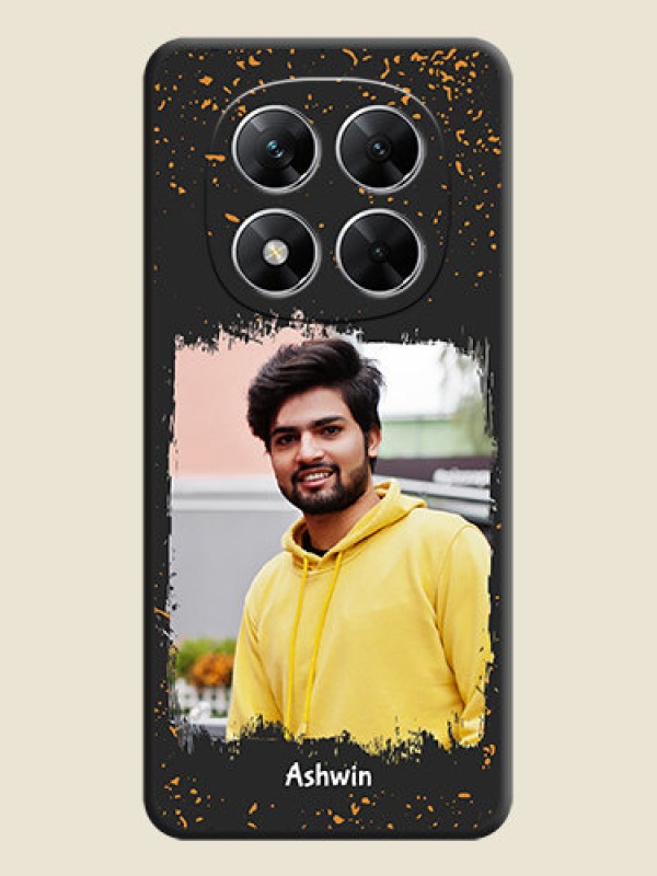 Custom Spray Free Design on Photo On Space Black Custom Soft Matte Mobile Back Cover - Poco X7 5G