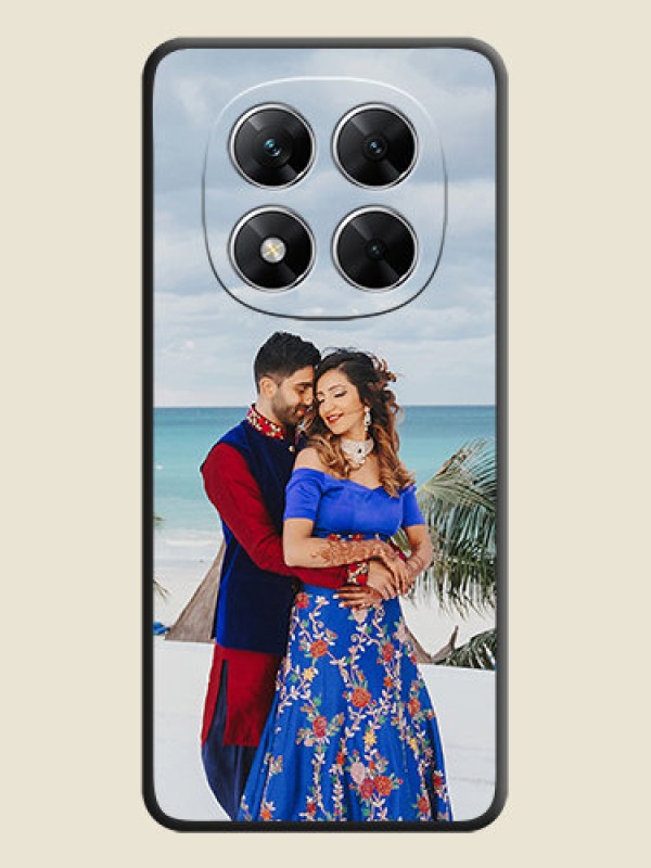 Custom Full Single Pic Upload On Space Black Custom Soft Matte Mobile Back Cover - Poco X7 5G