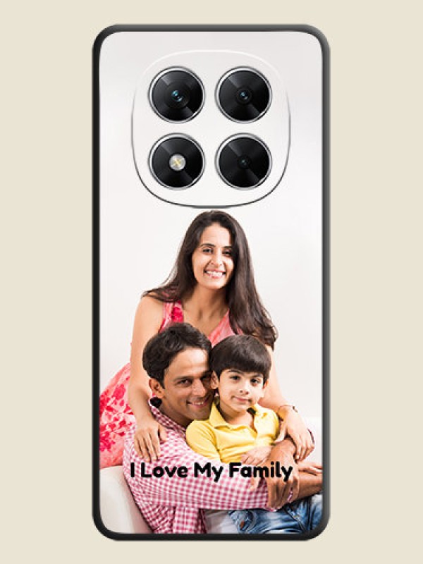 Custom Full Single Pic Upload With Text On Space Black Custom Soft Matte Mobile Back Cover - Poco X7 5G