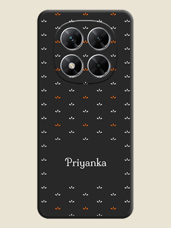 Custom Simple Pattern With Custom Text On Space Black Custom Soft Matte Mobile Back Cover - Poco X7 5G