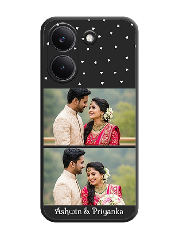 Custom Miniature Love Symbols with Name On Space Black Custom Soft Matte Mobile Back Cover - Poco X8 Pro 5G