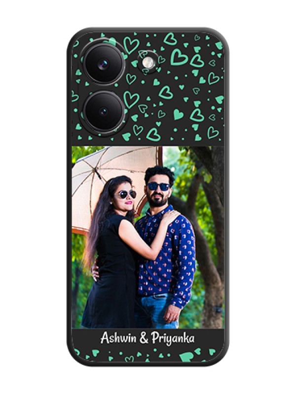 Custom Sea Green Indefinite Love Pattern on Photo On Space Black Custom Soft Matte Mobile Back Cover - Poco X8 Pro 5G