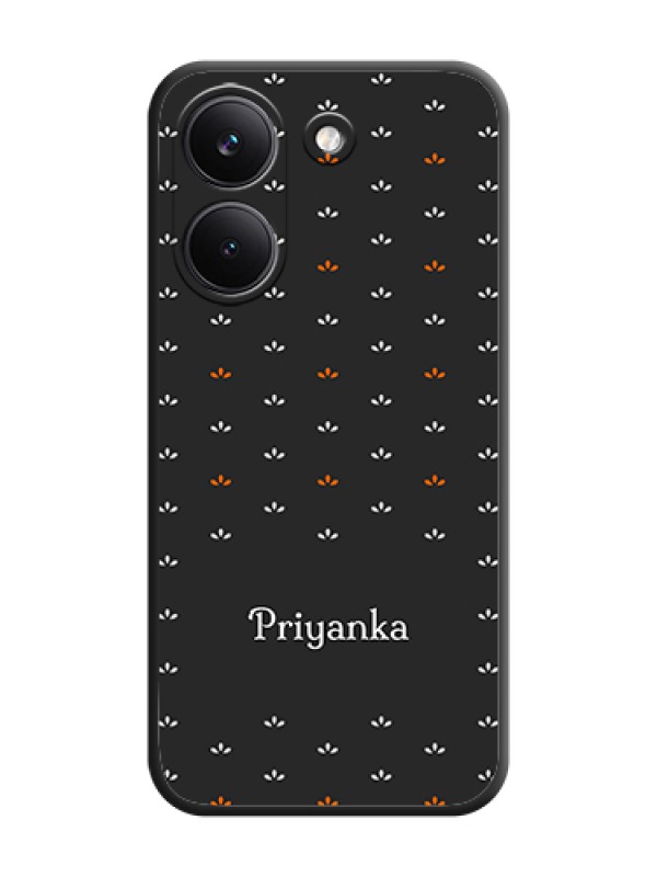 Custom Simple Pattern With Custom Text On Space Black Custom Soft Matte Mobile Back Cover - Poco X8 Pro 5G