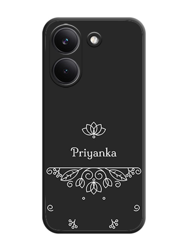 Custom Lotus Garden Custom Text On Space Black Custom Soft Matte Mobile Back Cover - Poco X8 Pro 5G