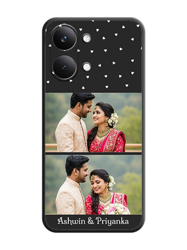 Custom Miniature Love Symbols with Name On Space Black Custom Soft Matte Mobile Back Cover - Poco X8 Pro Max 5G
