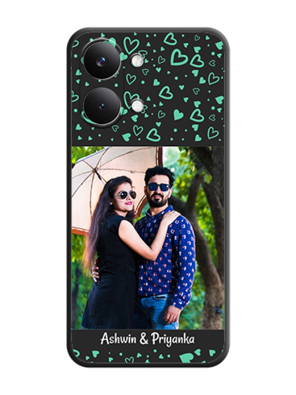 Custom Sea Green Indefinite Love Pattern on Photo On Space Black Custom Soft Matte Mobile Back Cover - Poco X8 Pro Max 5G