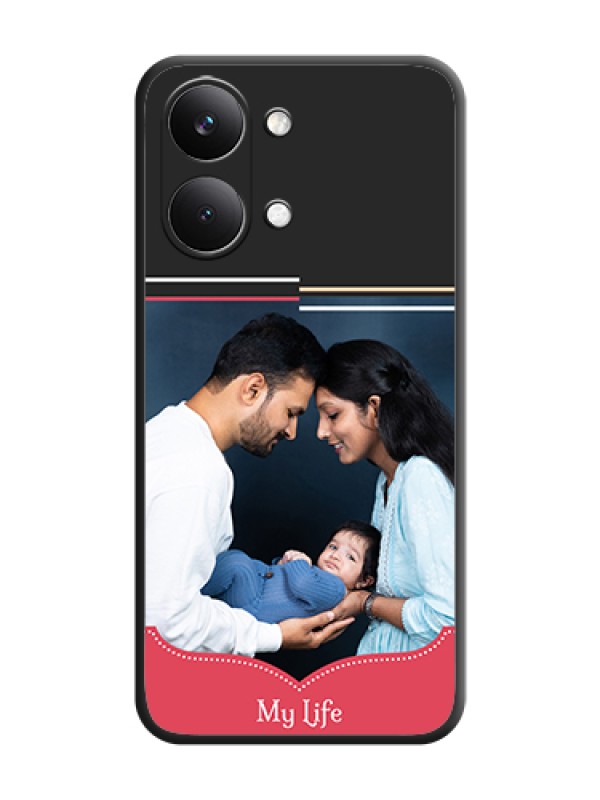 Custom Classic Plain Design with Name On Space Black Custom Soft Matte Mobile Back Cover - Poco X8 Pro Max 5G