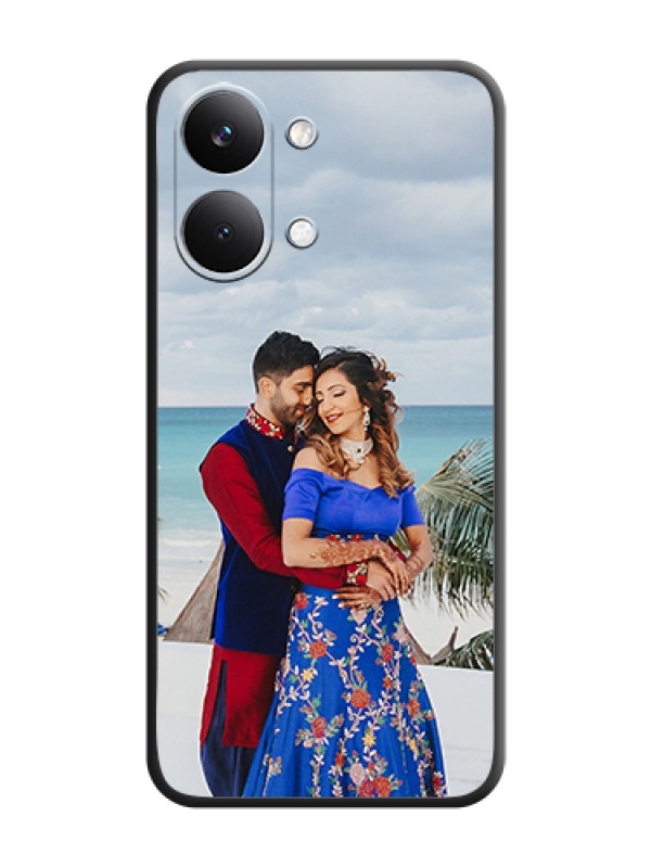 Custom Full Single Pic Upload On Space Black Custom Soft Matte Mobile Back Cover - Poco X8 Pro Max 5G