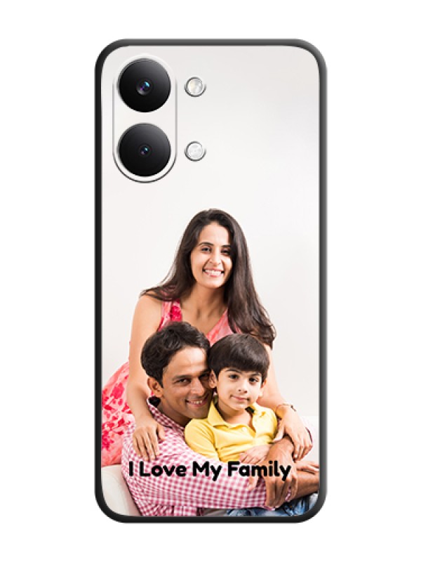 Custom Full Single Pic Upload With Text On Space Black Custom Soft Matte Mobile Back Cover - Poco X8 Pro Max 5G