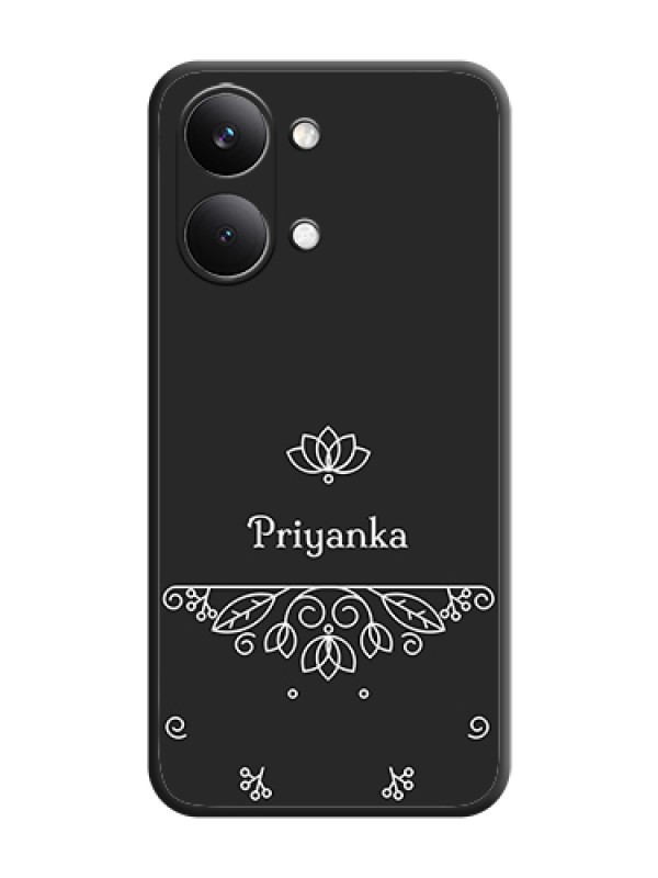 Custom Lotus Garden Custom Text On Space Black Custom Soft Matte Mobile Back Cover - Poco X8 Pro Max 5G