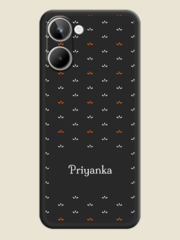 Custom Simple Pattern With Custom Text On Space Black Personalized Soft Matte Phone Covers -Realme 10 Pro 5G