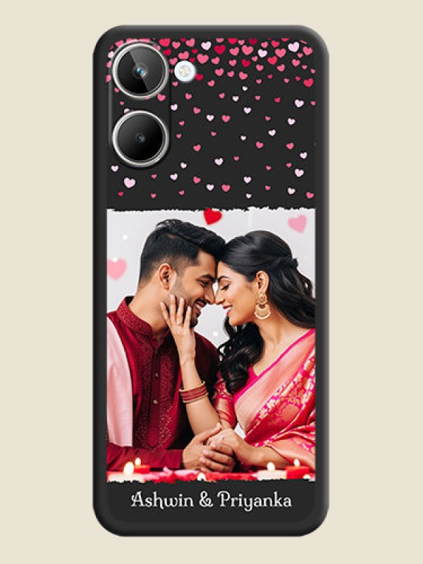 Custom Fall in Love with Your Partner  on Photo on Space Black Soft Matte Phone Cover - Realme 10