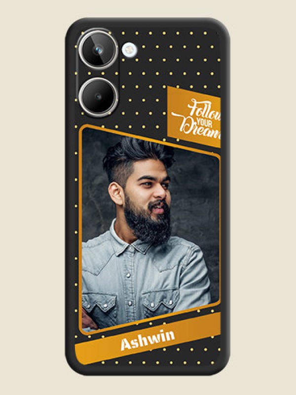 Custom Follow Your Dreams with White Dots on Space Black Custom Soft Matte Phone Cases - Realme 10