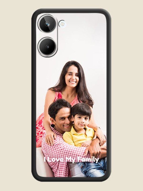 Custom Full Single Pic Upload With Text On Space Black Personalized Soft Matte Phone Covers -Realme 10