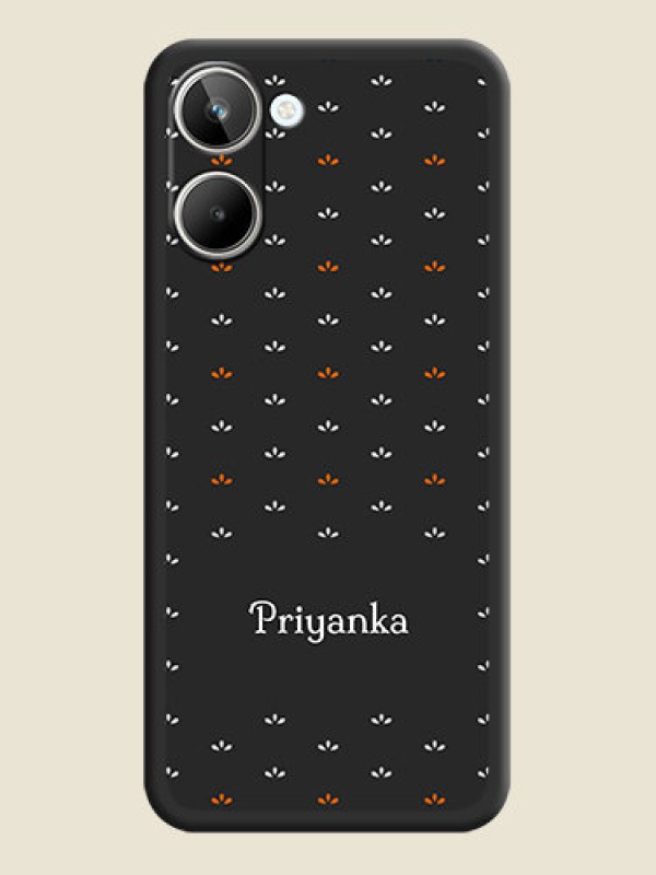 Custom Simple Pattern With Custom Text On Space Black Personalized Soft Matte Phone Covers -Realme 10