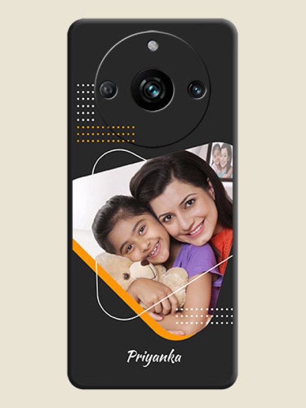 Custom Yellow Triangle - Photo on Space Black Soft Matte Phone Cover - Realme 11 Pro 5G